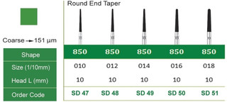 فرز الماسه تراش اسمدنت - فیشور Round End Taper 850 - 850L - 856 - Smedent