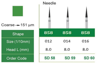 فرز الماسه تراش اسمدنت - فیشورNeedle 858 - 859 - Smedent